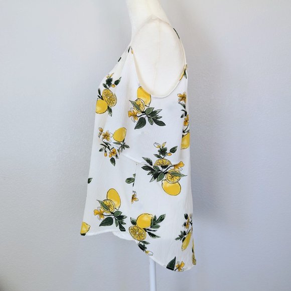 Off the shoulder lemon print top - Picture 2 of 5